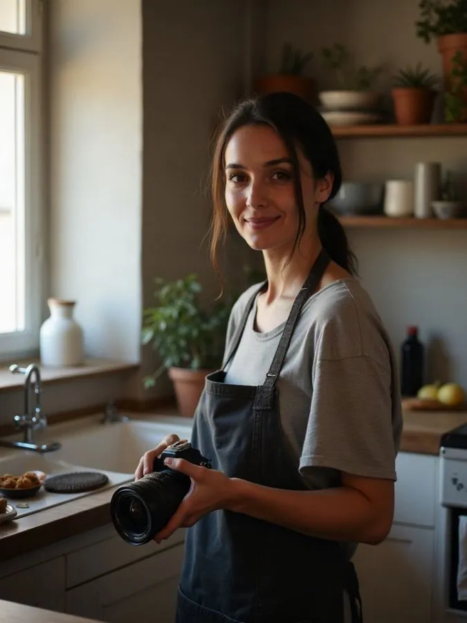 Marta Oliveira in her kitchen