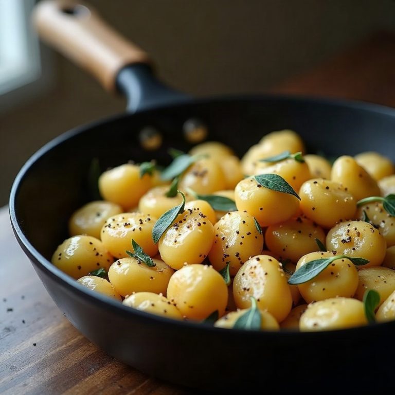 Crisp gnocchi with sage butter