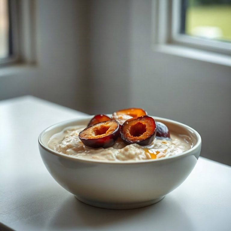 Overnight oats with stone fruit