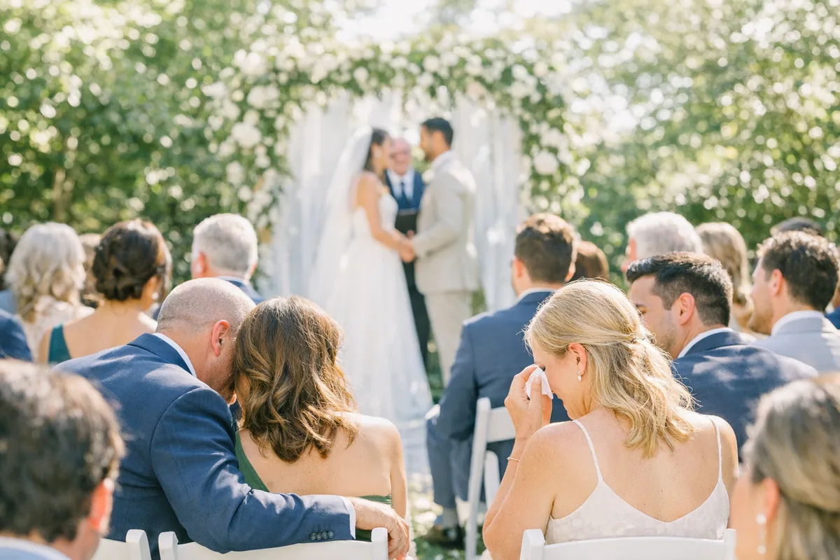 The congregation watching the ceremony
