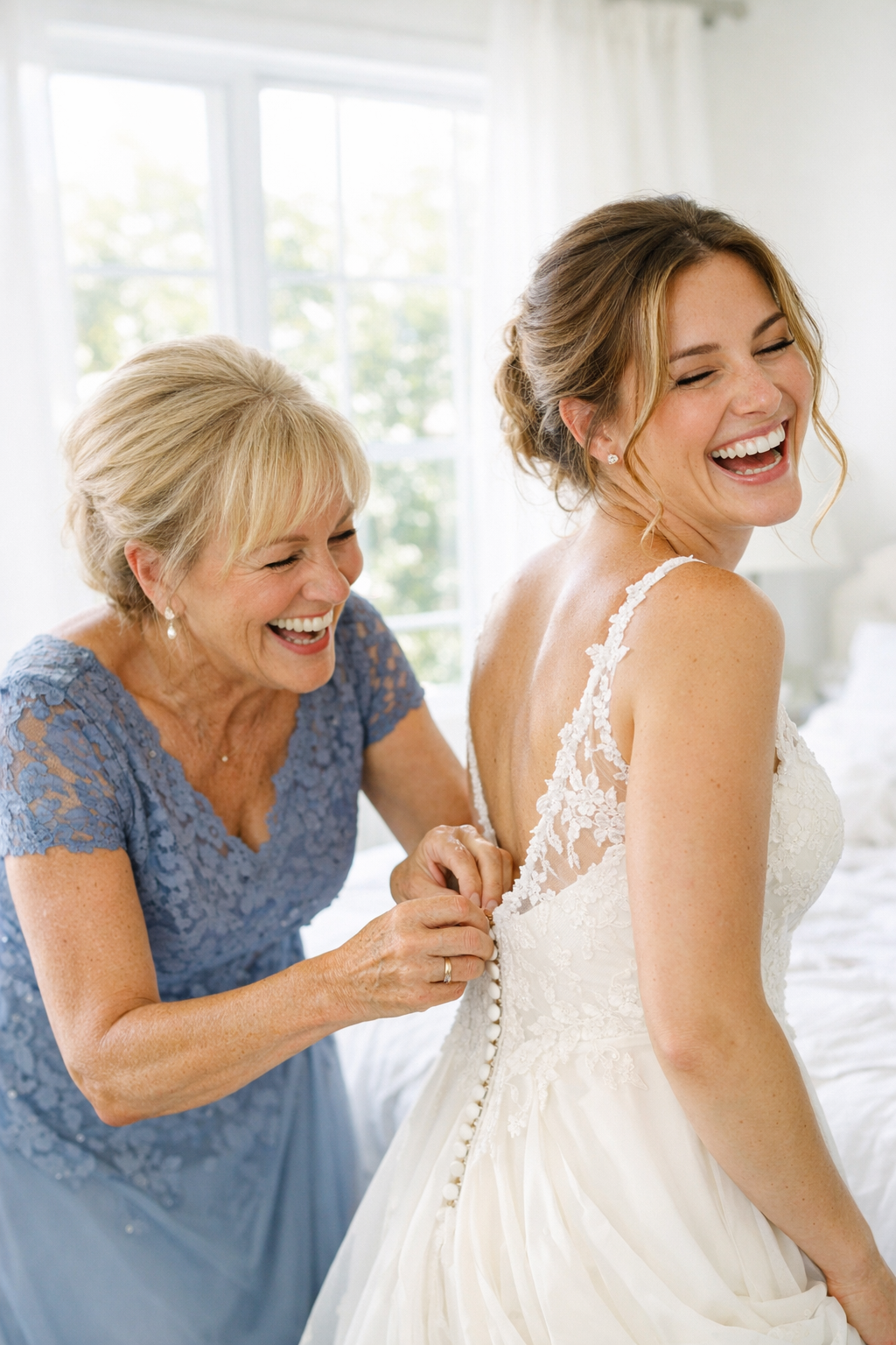 The morning of a wedding