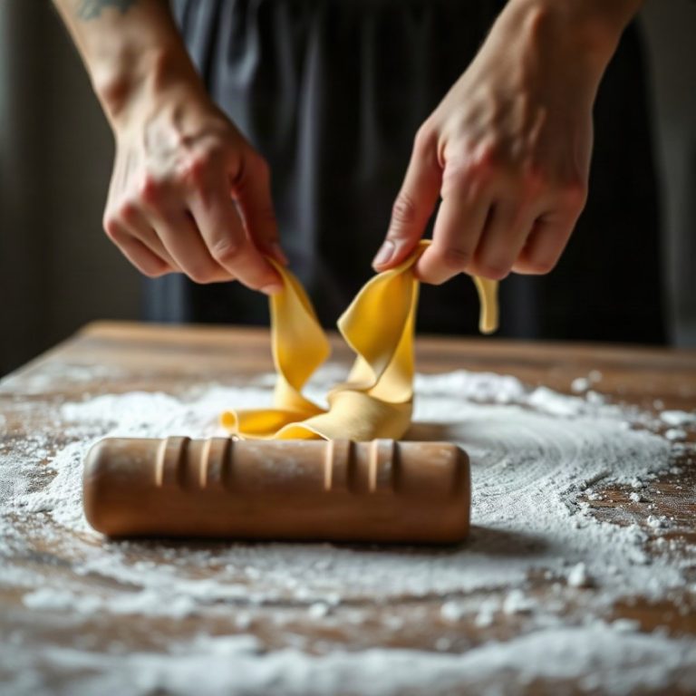 Hand-rolled pappardelle
