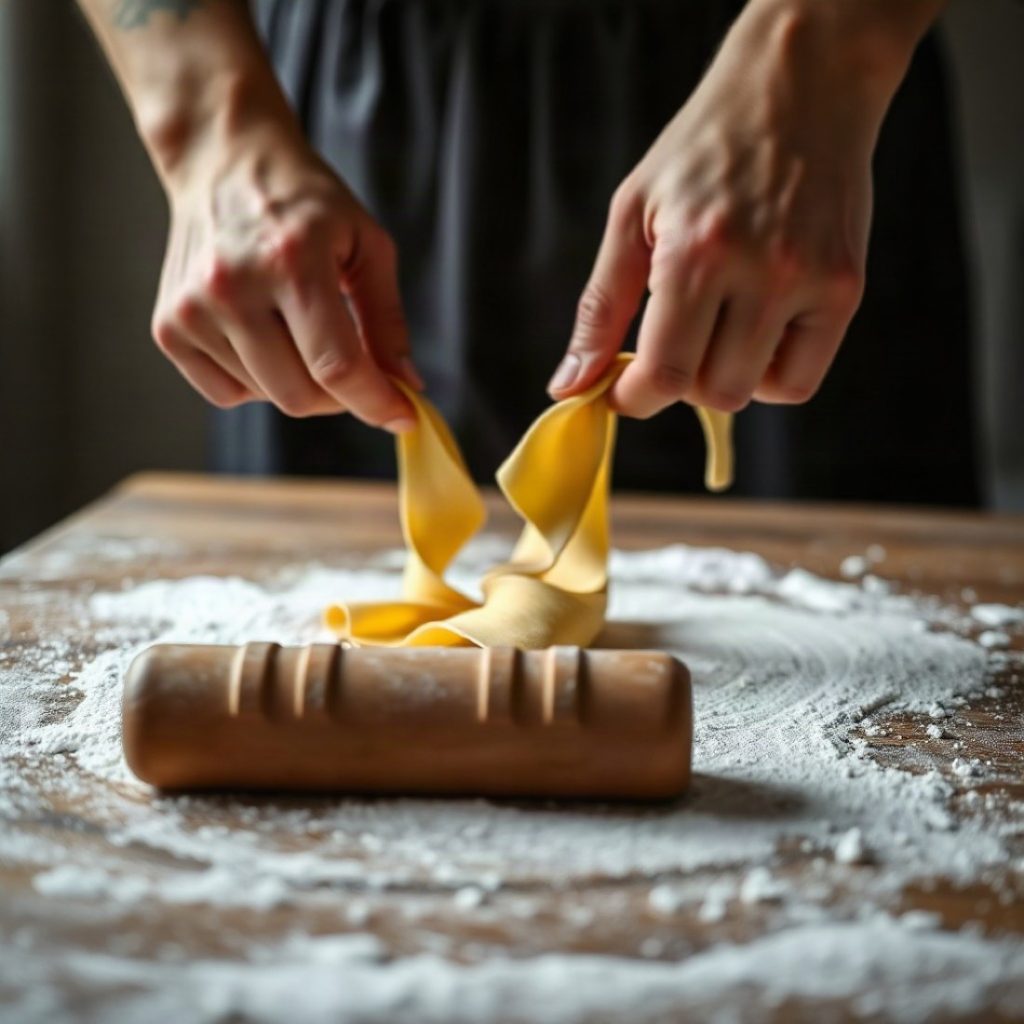 Hand-rolled pappardelle
