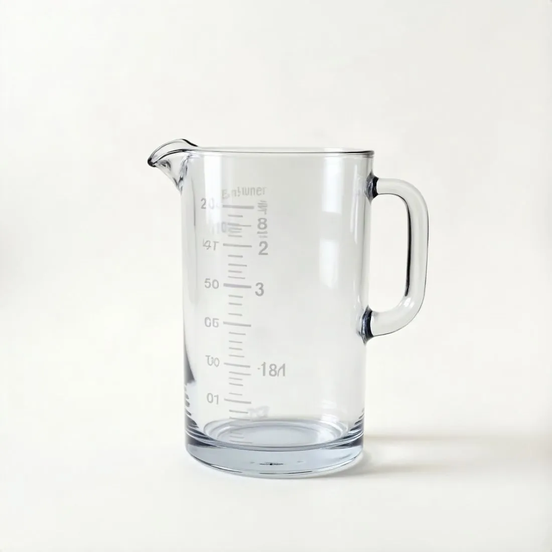 Glass measuring jug